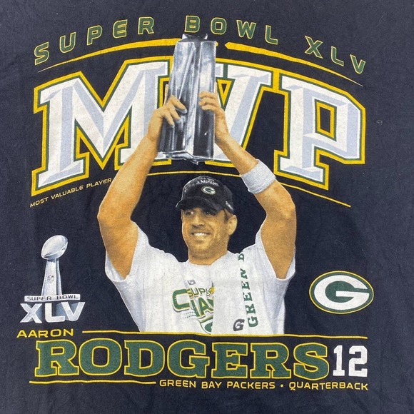 Reebok Green Bay Packers Aaron Rodgers Tee Thrifted Vintage Style Size L - Picture 2 of 10